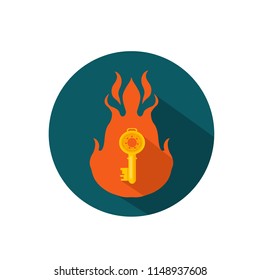 key, flame vector