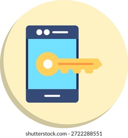 Icono de estilo de círculo plano clave