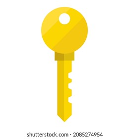 key flat clipart vector illustration