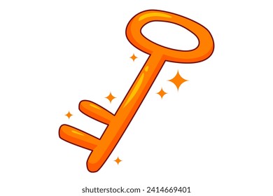 Key Flat Fortune Sticker Design