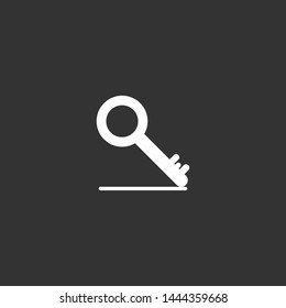 key flat icon design isolated on dark background -vector illustration