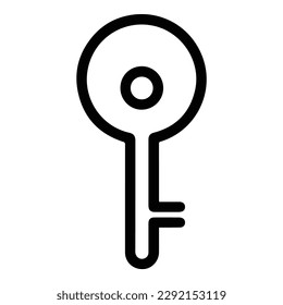 Key Flat Icon Isolated On White Background