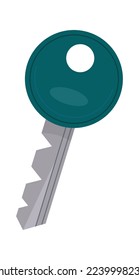 Icono llano de llave Dispositivo metálico para la puerta de apertura