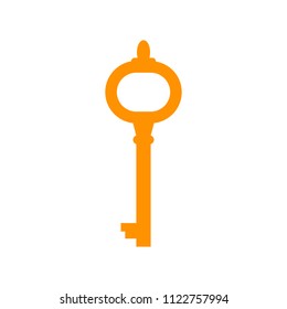 Key, Flat icon on a white background. Vector illustration.