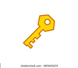 Key flat icon. Single high quality outline symbol for web design or mobile app.  House thin line signs for design logo, visit card, etc. Outline pictogram EPS10