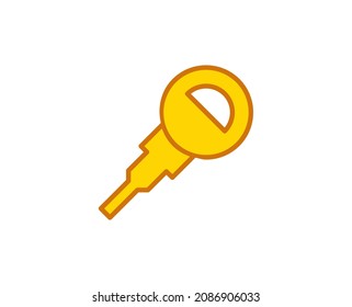 Key flat icon. Single high quality outline symbol for web design or mobile app.  House thin line signs for design logo, visit card, etc. Outline pictogram EPS10