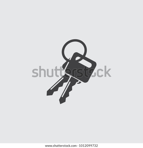 Key flat icon.\
Single high quality outline symbol of car key for web design or\
mobile app. Thin line signs of login for design logo, visit card,\
etc. Outline logo of\
keyhole