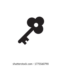 Key flat icon. Suitable for website design, logo, app, template and ui. Editable vector EPS 10.