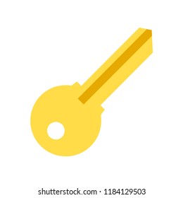 Key flat icon. You can be used key icon for several purposes like: websites, UI, UX, print templates, promotional materials, info-graphics, web and mobile phone apps.