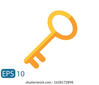 key flat style icon vector design template on white background. EPS 10