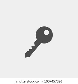 Key flat vector icon