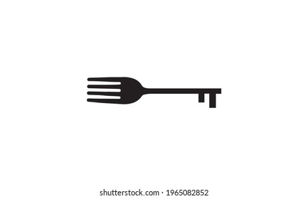 tecla con símbolo de logotipo de bifurcación icono vector ilustración de diseño gráfico