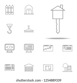 key in the form of a house icon. web icons universal set for web and mobile