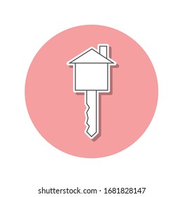 Tecla en forma de icono de la casa. Línea delgada simple, contorno vectorial de iconos web para ui y ux, sitio web o aplicación móvil