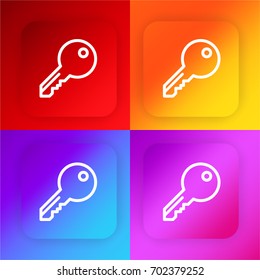 Key four color gradient app icon set