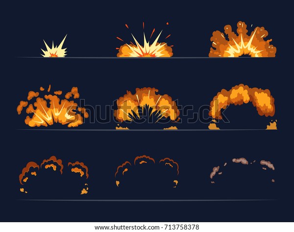 爆弾爆発のキーフレーム ベクター画像スタイルの漫画イラスト 爆弾爆発と漫画のバンの爆発ダイナマイトベクター画像 のベクター画像素材 ロイヤリティフリー