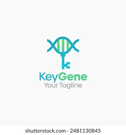 Key Gene Logo Vektorgrafik Vorlage Design. Organisation Gut für Unternehmen, Start-up, Agentur und