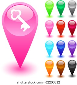 Key glossy web buttons.
