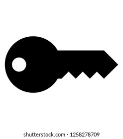 Key glyph icon vector