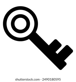 key glyph icon vector illustration isolated on white background