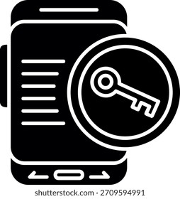 Diseño de icono de estilo de glifo clave