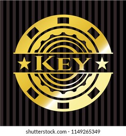Key gold badge