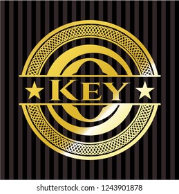 Key gold emblem