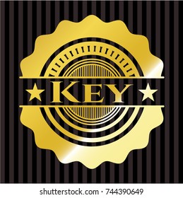 Key gold shiny emblem