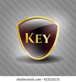 Key golden badge