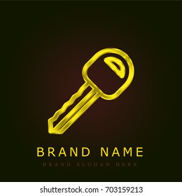 Key golden metallic logo
