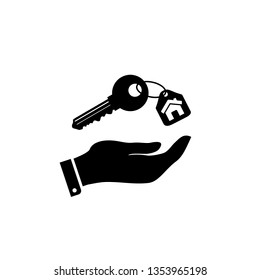 Key in hand, key from the house. Vector