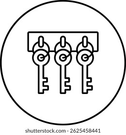 Key Hanger vector icon. Can be used for printing, mobile and web applications.