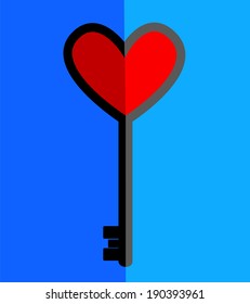 key and heart 