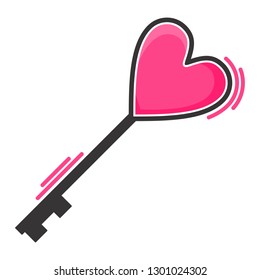 key heart filled illustration