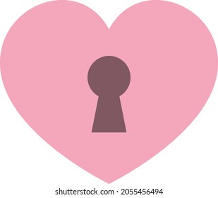 Clave de la ilustración vectorial aislada del corazón.
