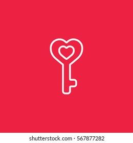 key heart line icon