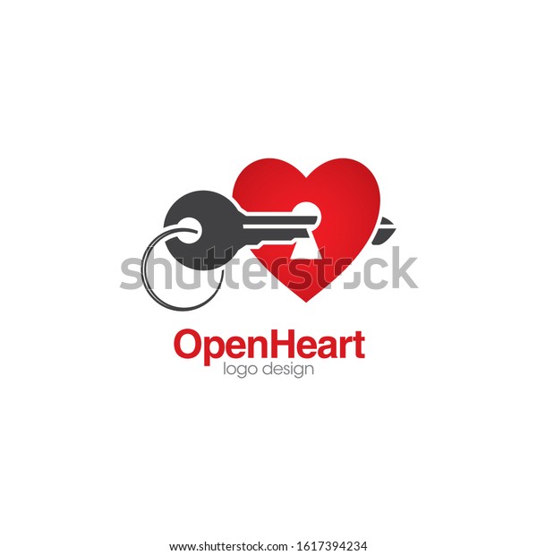 Key Heart Logo and\
Icon Vector Template