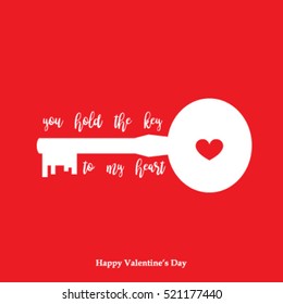 Key and Heart for Valentine's Day Layout/Design Cover Background