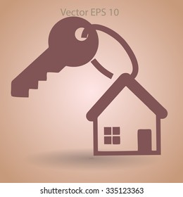 the key to his house vector illustration