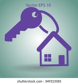 the key to his house vector illustration