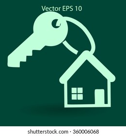 the key to his house vector illustration