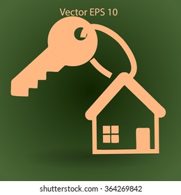 the key to his house vector illustration