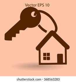 the key to his house vector illustration