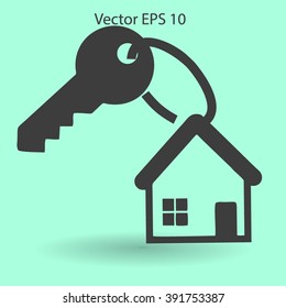 the key to his house vector illustration