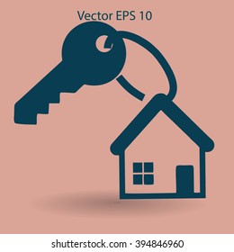 the key to his house vector illustration