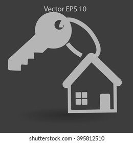 the key to his house vector illustration