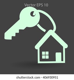 the key to his house vector illustration