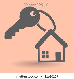 the key to his house vector illustration