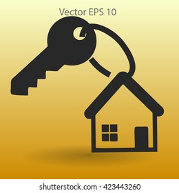 the key to his house vector illustration