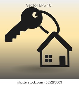 the key to his house vector illustration